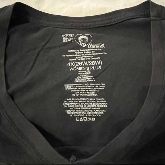 Betty Boop Coca Cola V-Neck Shirt - Picture 3 of 6